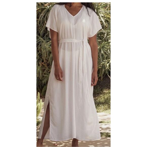 summersalt Other - Summersalt The Easy Breezy Voile Maxi Dress Cover-Up Caftan Popover Medium